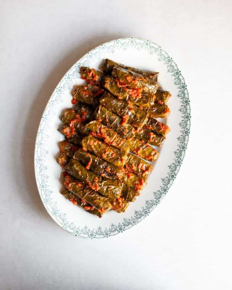 Lebanese Stuffed Grape Leaves (Warak Enab)