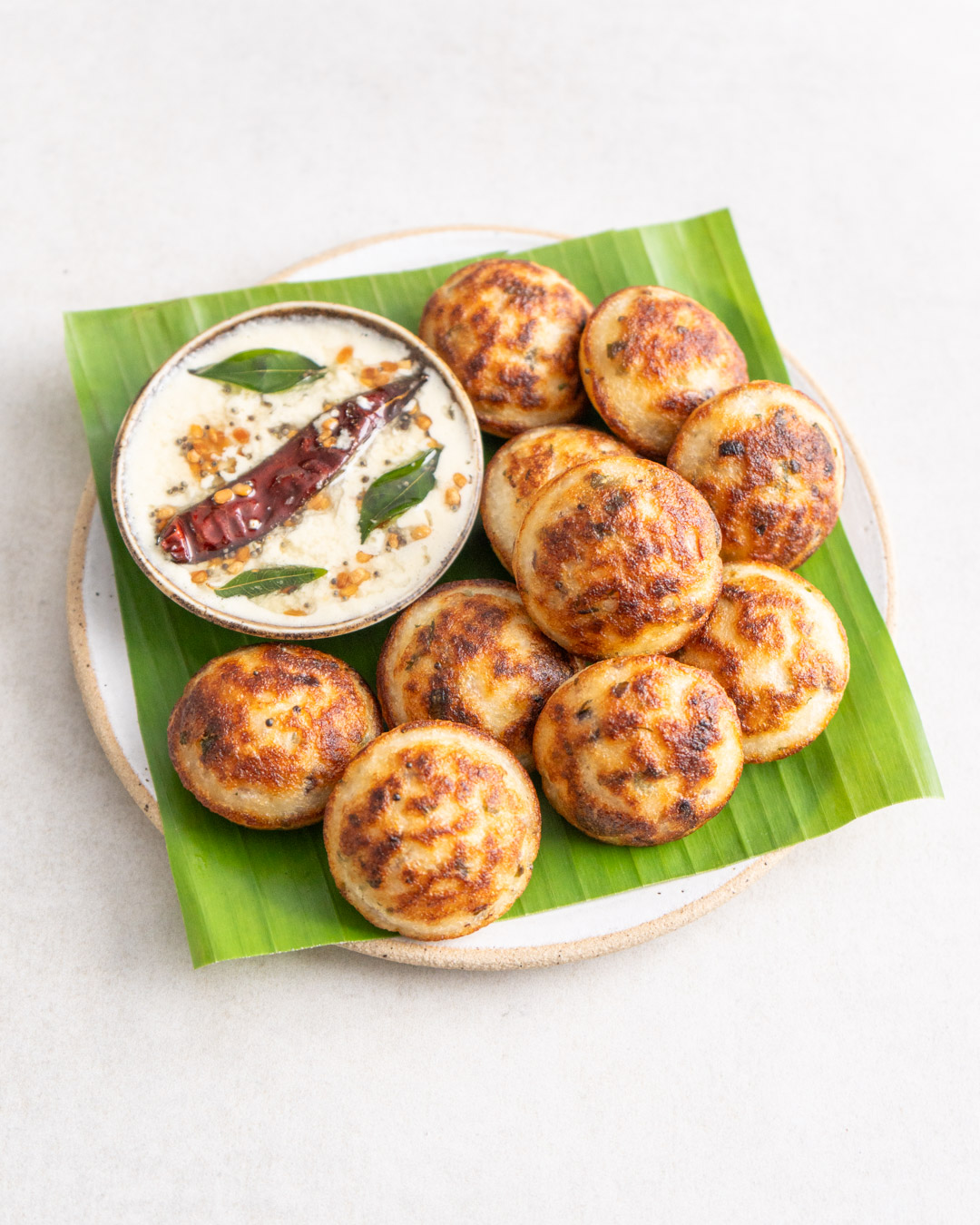 Kuzhi Paniyaram (Indian Crispy Lentil & Rice Balls)
