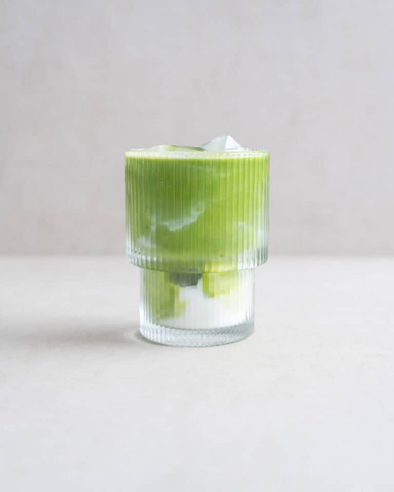 Iced Matcha Latte (With or Without Whisk)