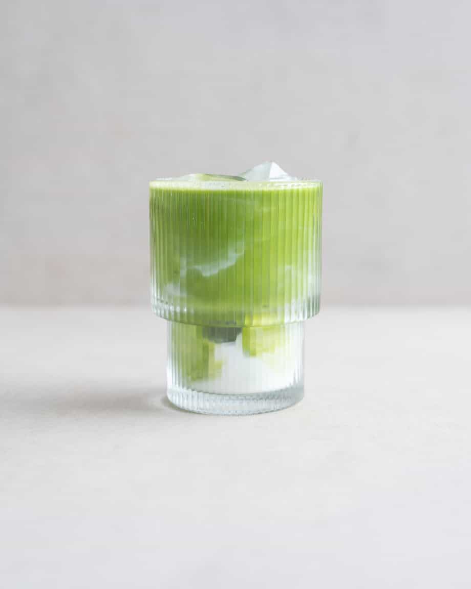 Iced Matcha Latte (With or Without Whisk)